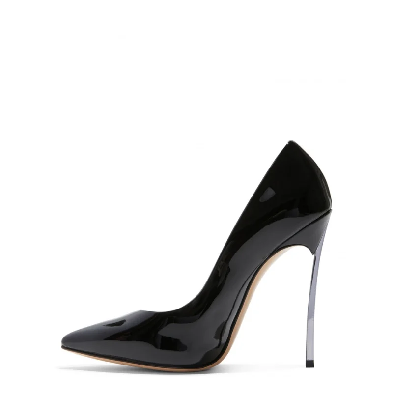 Дамски черни обувки с ток "Blade" Casadei — снимка 10