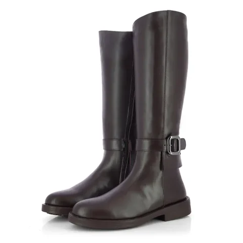 Офицерки CARLO FABIANI – 247-8466 BROWN LEATHER — снимка 3