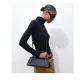 Дамска черна чанта Lock Top TORY BURCH — снимка 5