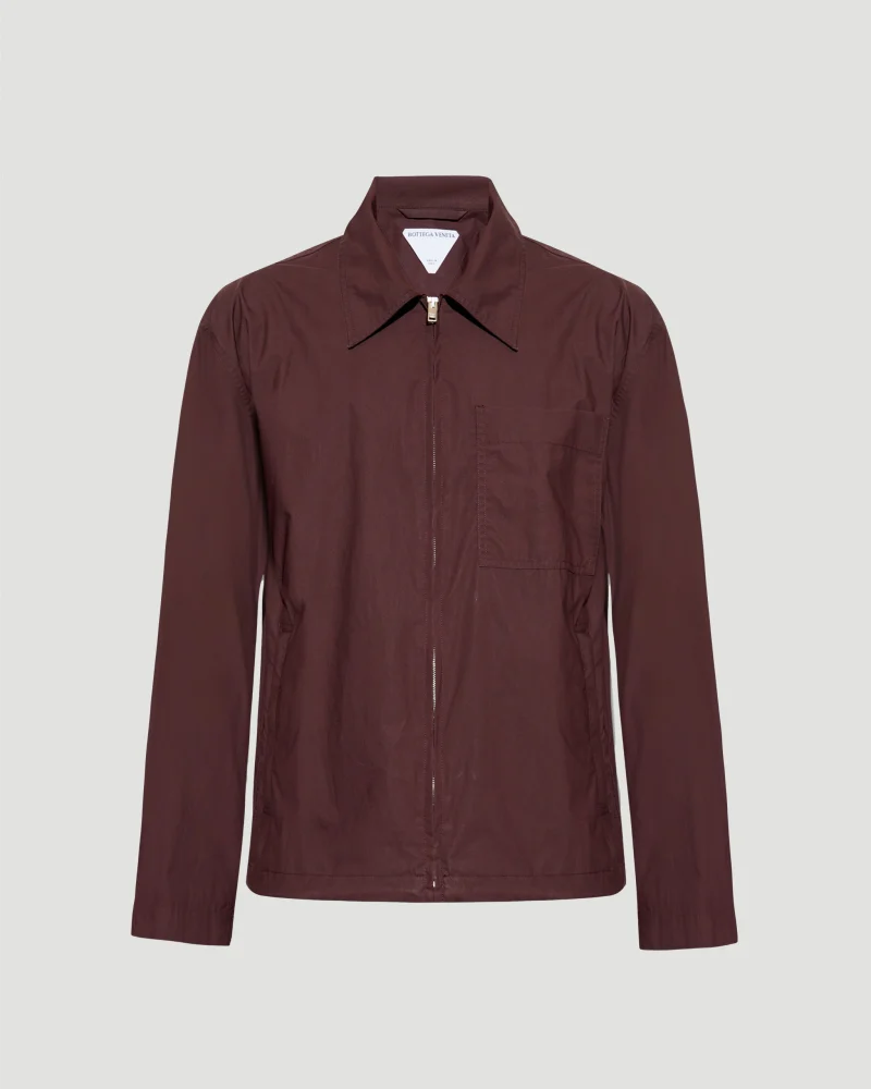 Resin-Coated Jacket in Burgundy