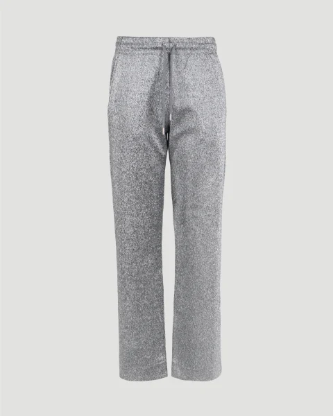 Sweatpants in Silver Lurex