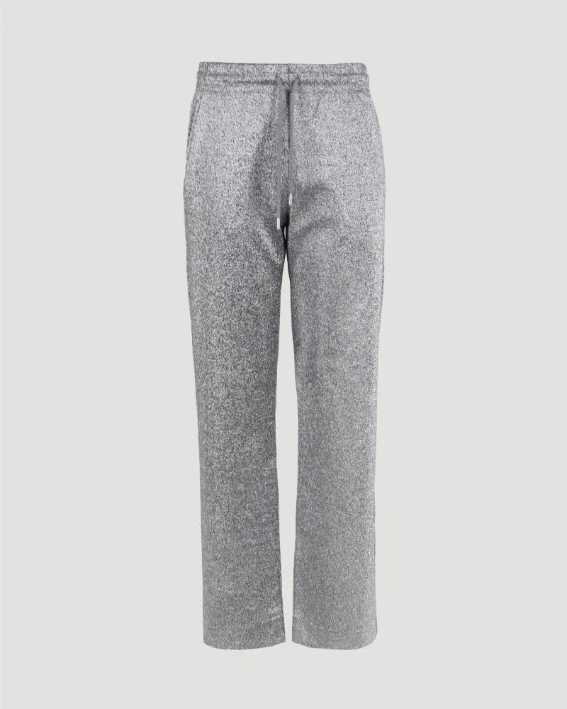 Sweatpants in Silver Lurex