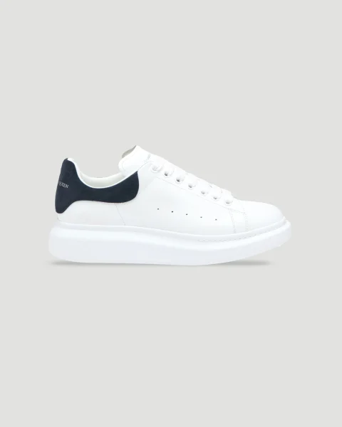 Oversized Sneaker in White and Blue Grey