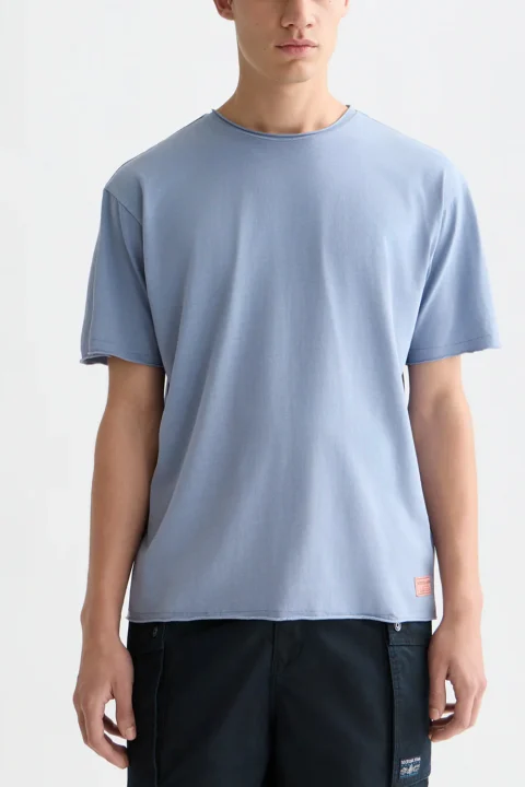 T-Shirt Rawedged Relaxedfit Garmentdyed 182282 410 infinity — снимка 2