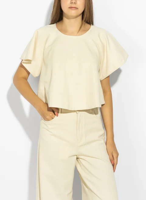 Блуза със скъсена дължина Weekend Max Mara Wkdforte — снимка 2