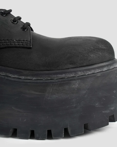 Strike Platform Lace-Ups in Black — снимка 4