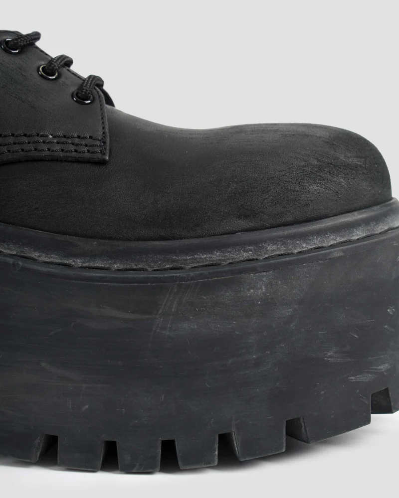 Strike Platform Lace-Ups in Black — снимка 4