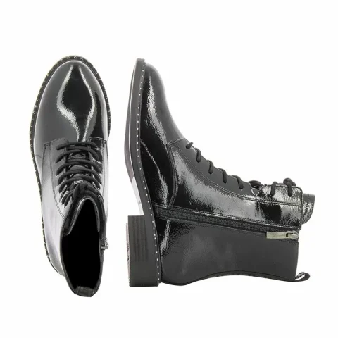 Дамски Кубинки TAMARIS – 1-25102-41 018 BLACK PATENT — снимка 5