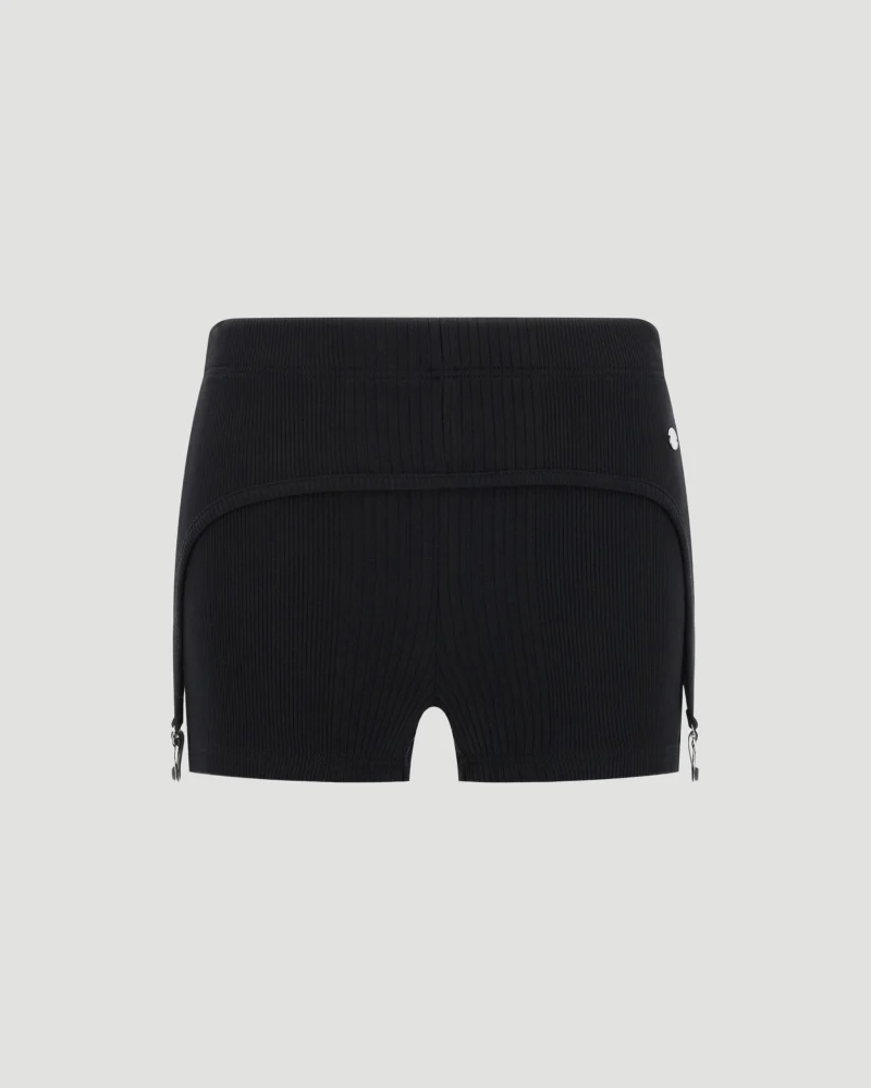 The Black Garter Mini-Shorts