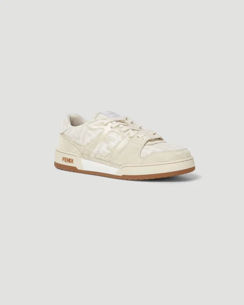 Fendi Match Trainers in White FF Jacquard — снимка 2