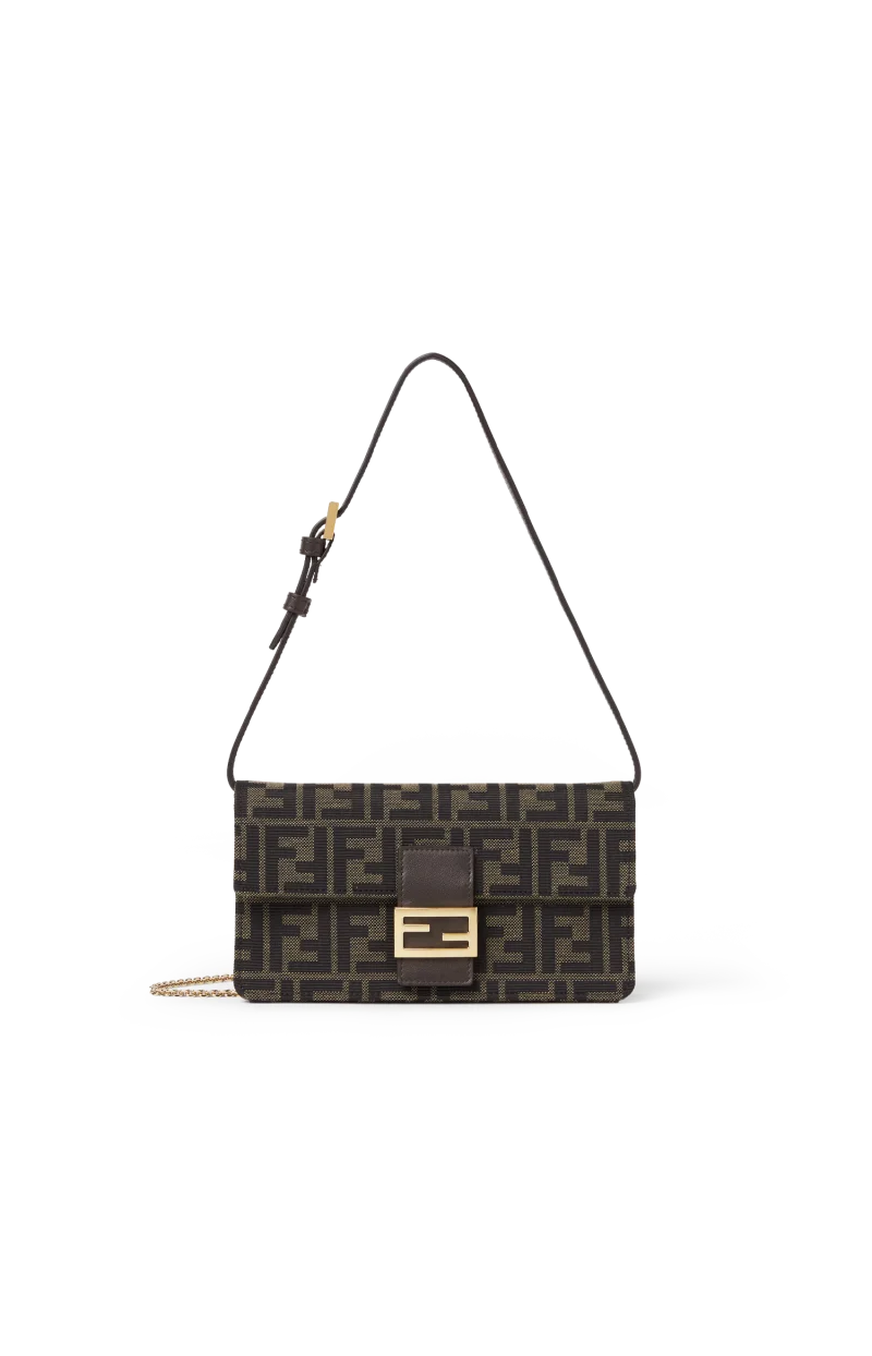 Tube Wallet on Chain in Brown