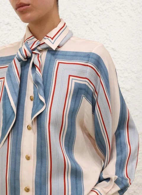 Риза с принт 'Ticking Stripe' Zimmermann — снимка 3