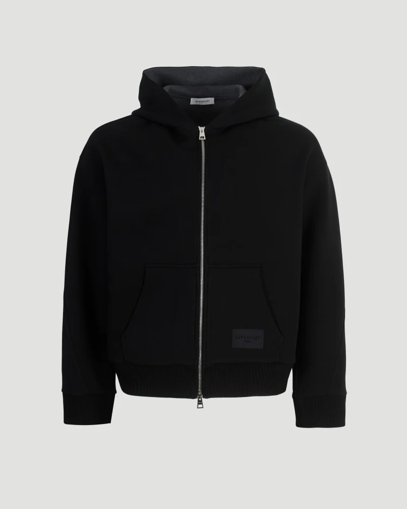 Couture Seam Zipped Hoodie in Scuba