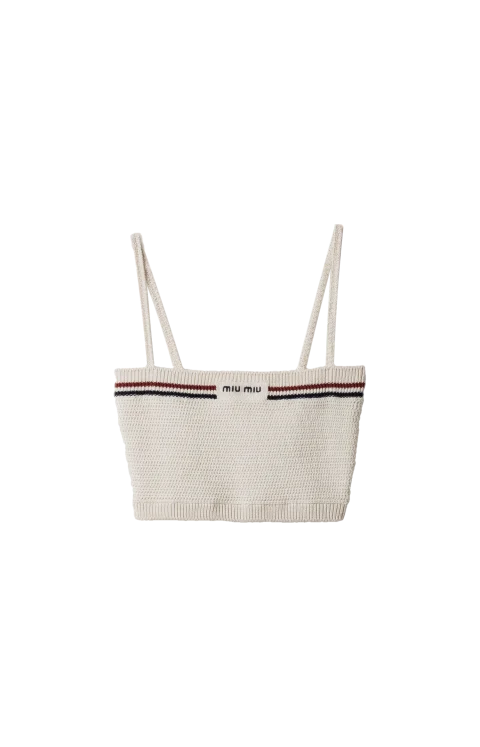 Cotton Knit Top in Natural