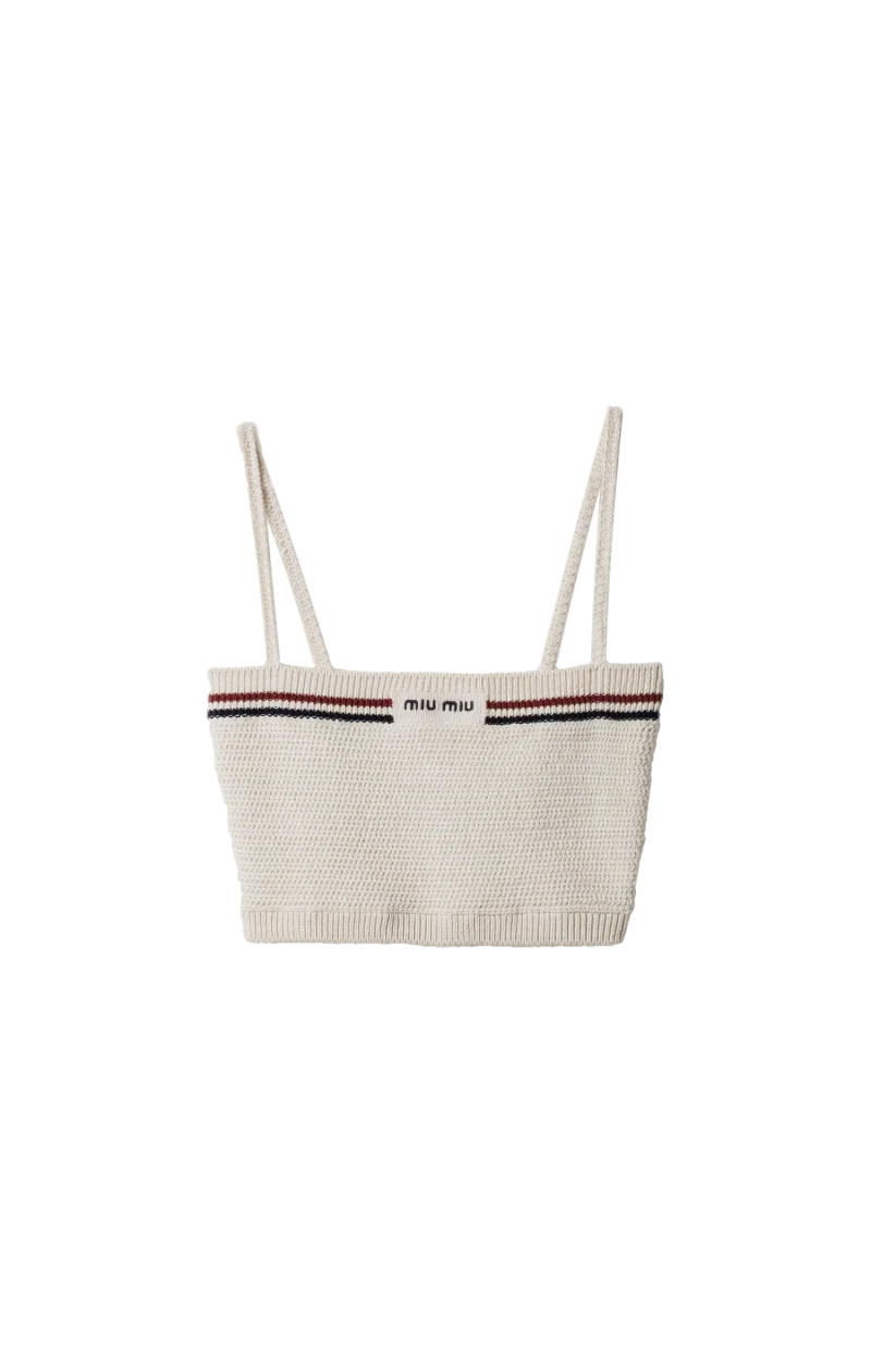 Cotton Knit Top in Natural
