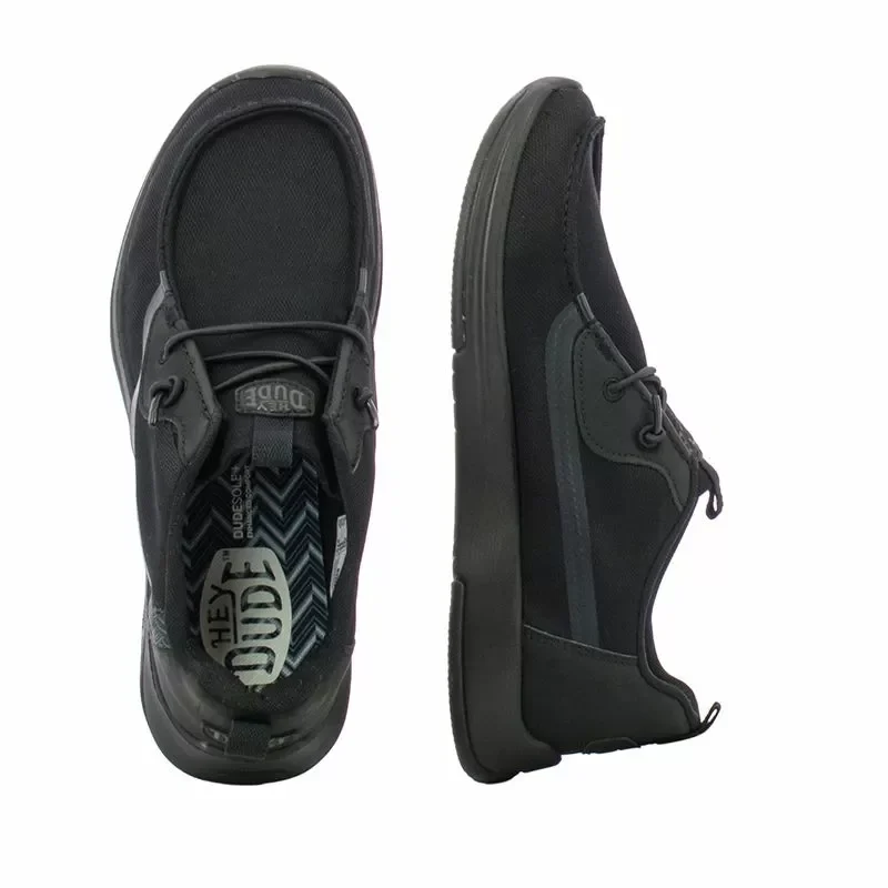 Мъжки Ежедневни HEY DUDE – 43165-060 WALLY DRIFT BLACK — снимка 5