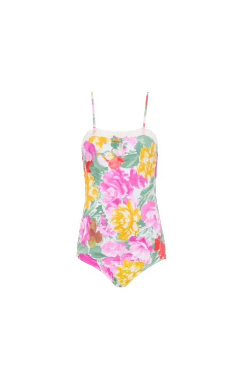 Garden-Print Swimsuit