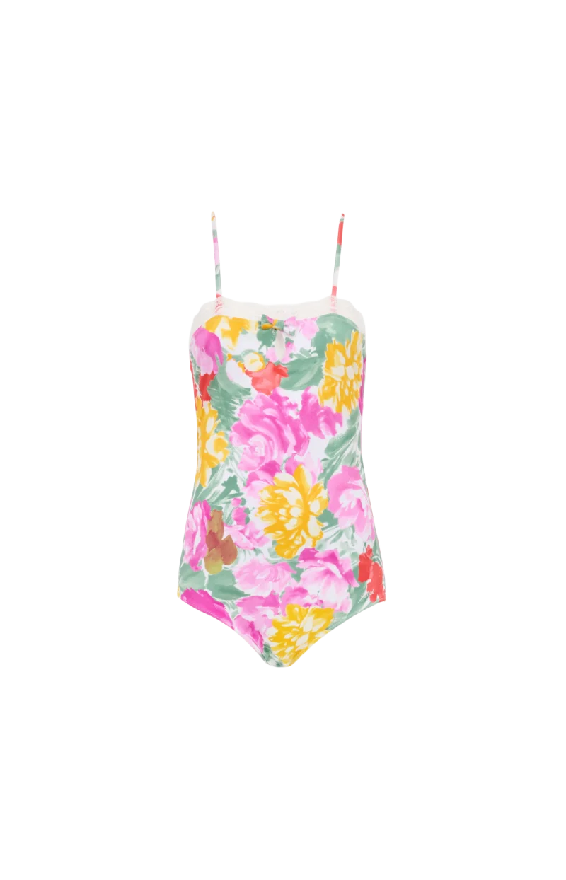 Garden-Print Swimsuit