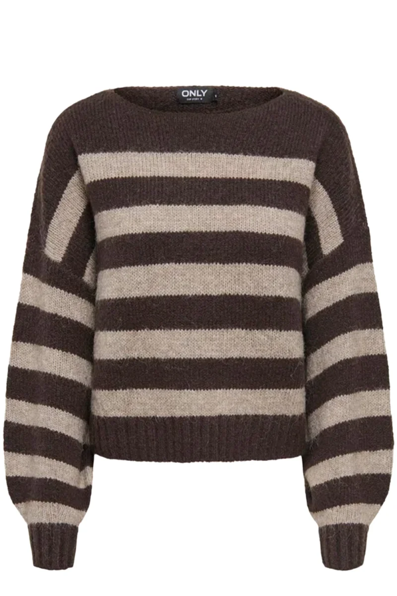 Плетено Onlaya L/S Boatneck 15259682 19-1314 TCX seal brown