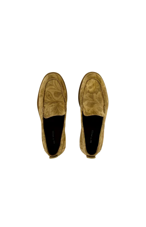 Camel Loafers in Suede — снимка 4
