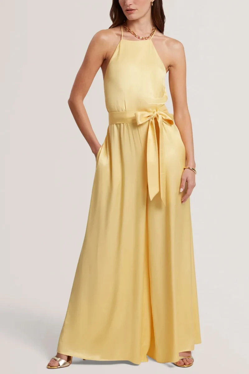 Гащеризон Innzia Belted Halter Neck 284197 lt-yellow — снимка 2