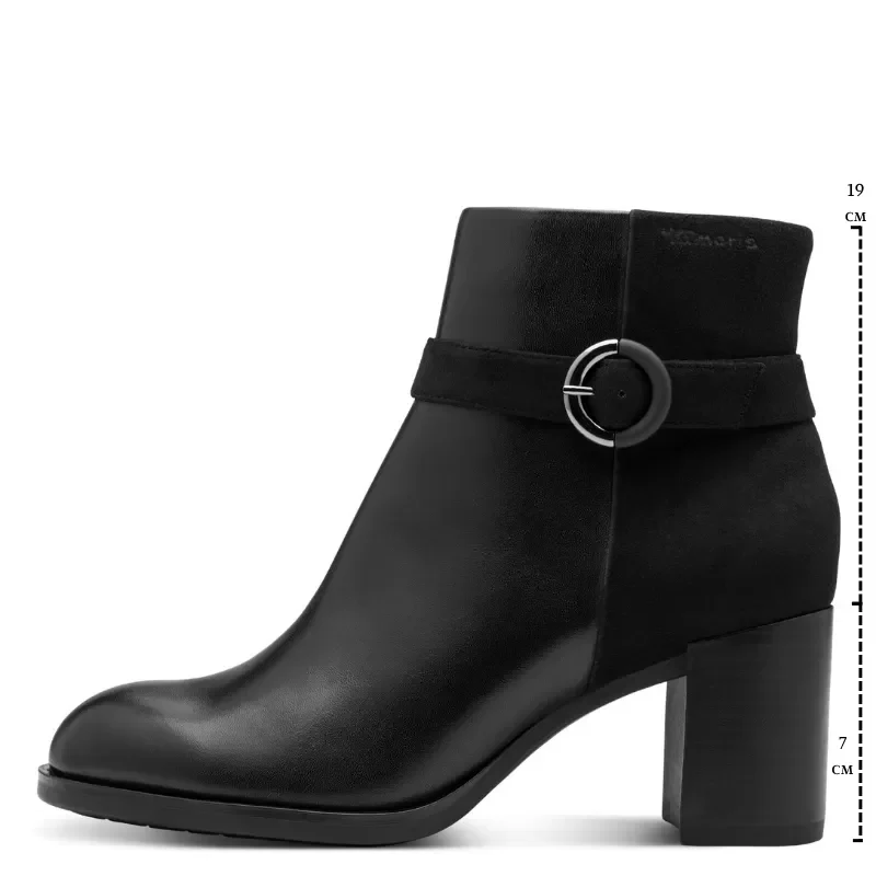 Дамски Боти На Ток TAMARIS – 1-25363-45-001 BLACK — снимка 7