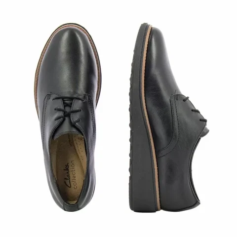 Дамски Ежедневни CLARKS – 26175416 SHARON RAE BLACK LEATHER — снимка 3