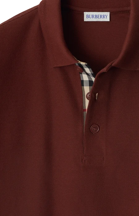 Cotton Polo Shirt in Box Red — снимка 3