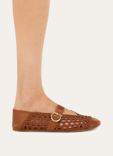 Пантофки с 'Woven' дизайн Ferragamo Gancini — снимка 6