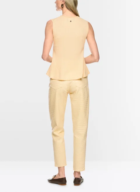 Топ от фино плетиво с пеплум Marc Cain Collections — снимка 3