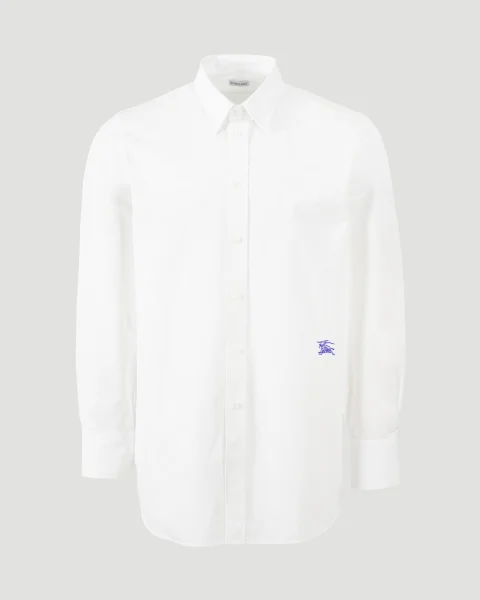 Relaxed Fit Cotton Shirt in White