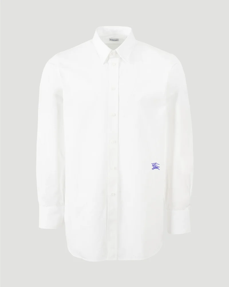 Relaxed Fit Cotton Shirt in White