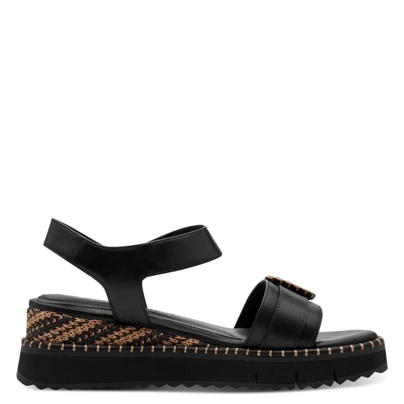 Дамски Сандали На Платформа TAMARIS – 1-28223-46-001 BLACK — снимка 2