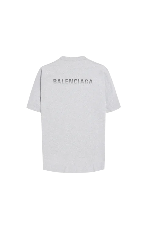 Logo Back Gradient Oversized T-Shirt in Light Heather Grey — снимка 2