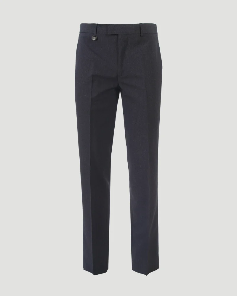 Check Wool Cashmere Tailored Trousers