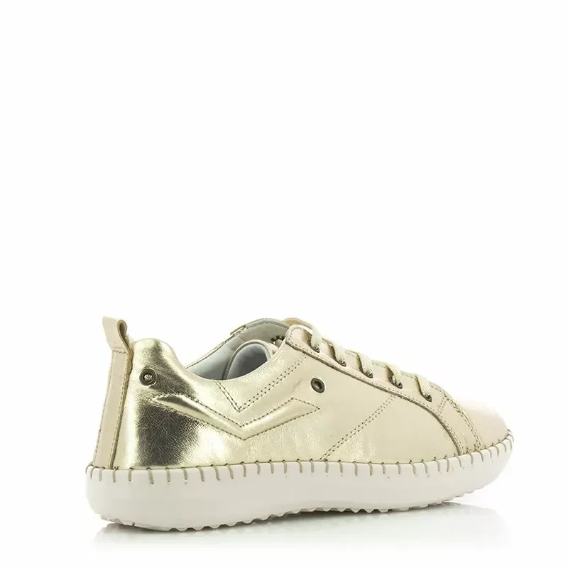 Дамски Ежедневни VENEZIA – 030-165-1518 LEATHER METALIC GOLD — снимка 2