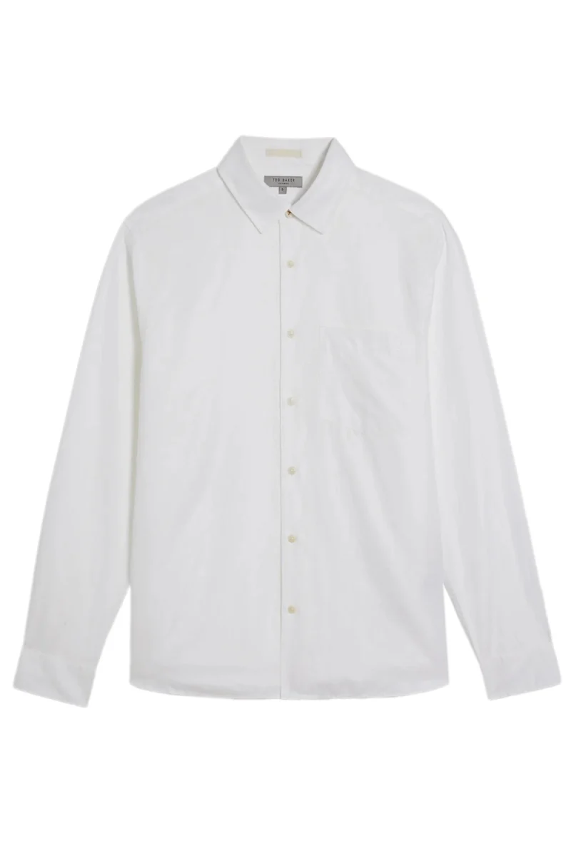 Риза Remark Long Sleeve Smart Linen Shirt 259147 white