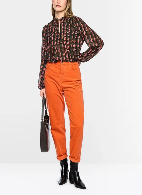 Блуза с принт 'Houndstooth' Marc Cain Collections — снимка 6