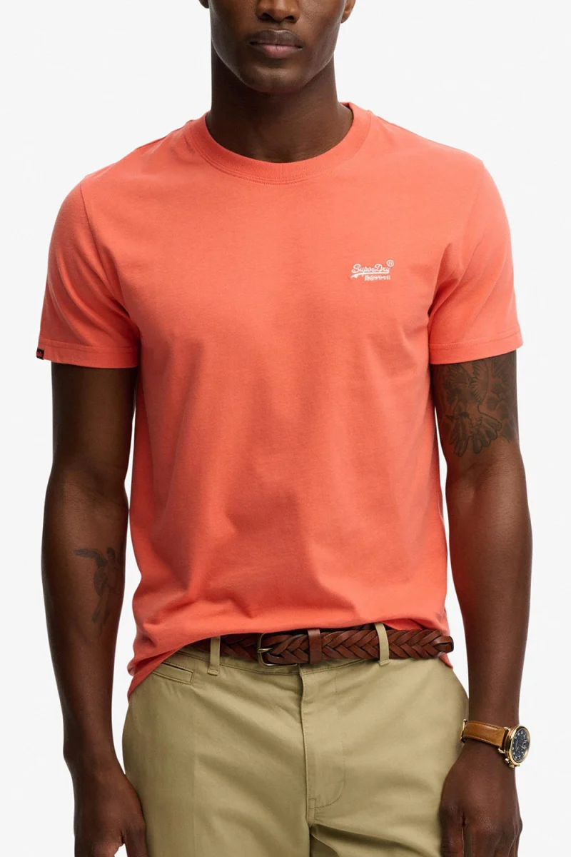 T-Shirt Essential Logo Emb M1011245M yug sunburst coral — снимка 2
