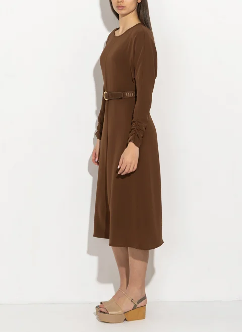 Миди рокля с колан Max Mara Studio Mstzerbino — снимка 2