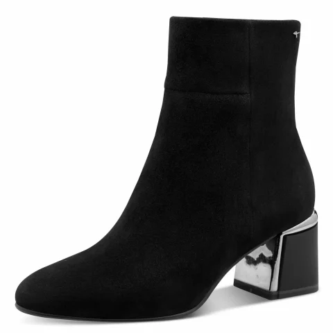 Дамски Боти На Ток TAMARIS – 1-25341-45-004 BLACK SUEDE — снимка 5