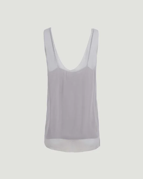 Chiffon Slip Top in Light Grey — снимка 3