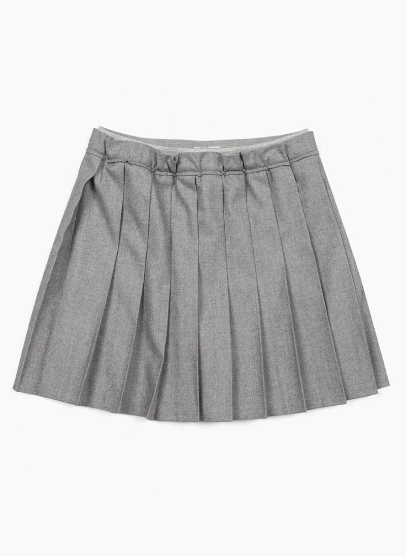 Плисирана пола от вълна Brunello Cucinelli Kids 6