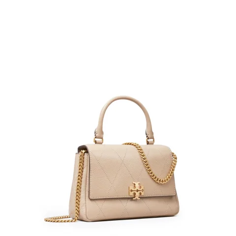 Дамска бежова чанта Mini Charlie TORY BURCH — снимка 6