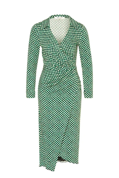 Рокля Dvf Palmira Dress DVFDW1R015PCSIG painted cube sm indian green