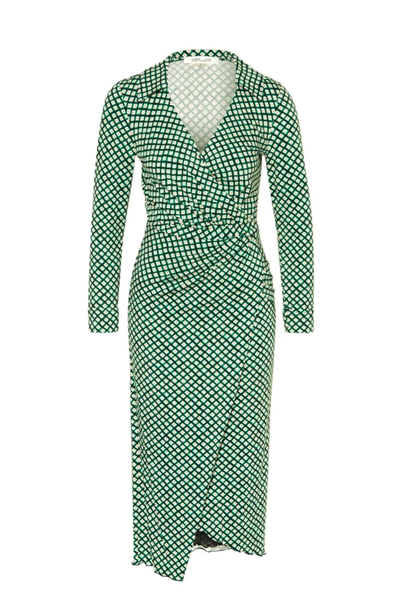 Рокля Dvf Palmira Dress DVFDW1R015PCSIG painted cube sm indian green