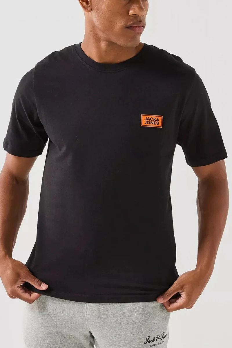 T-Shirt Jjrush 12298424 C-N10 black — снимка 2