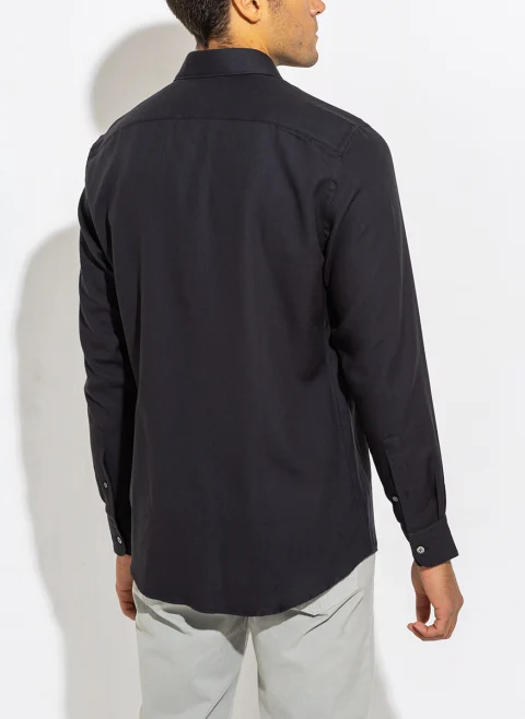 Класическа риза с кашмир Zegna — снимка 3