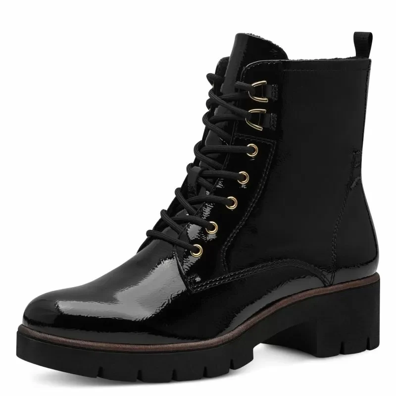 Дамски Кубинки TAMARIS – 1-25297-41-018 BLACK PATENT — снимка 3