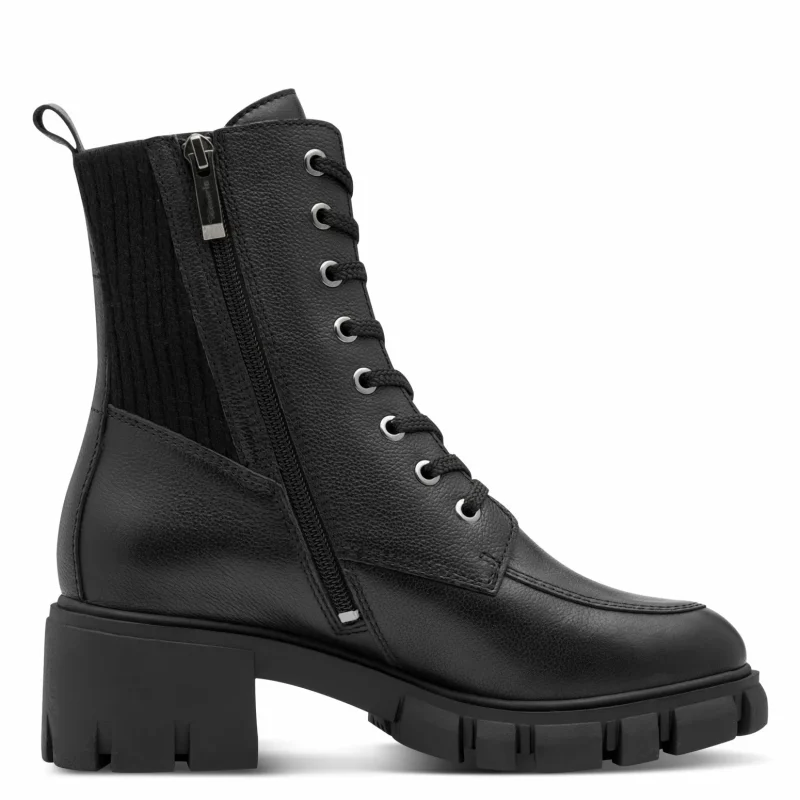 Дамски Кубинки TAMARIS – 1-25972-45-003 BLACK LEATHER — снимка 2